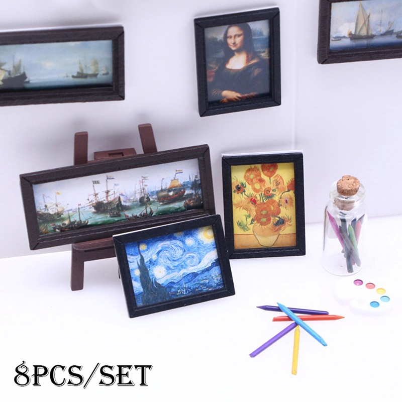 8Pcs/Set 1:12 Dollhouse Miniat - Model Kit Vintage avaliação e preço