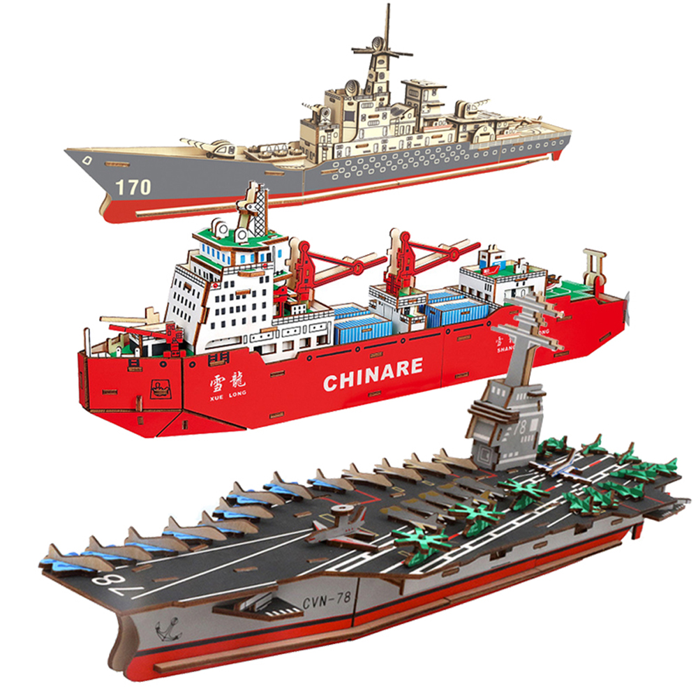 3D Wooden Puzzle Battleship Gu - Model Kit Destroyer avaliação e preço