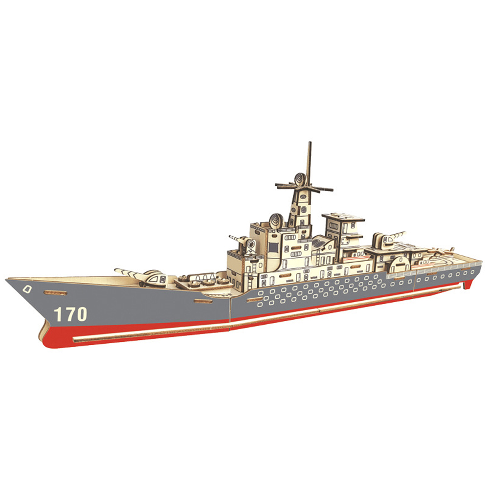 3D Wooden Puzzle Battleship Gu - Model Kit Destroyer avaliação e preço