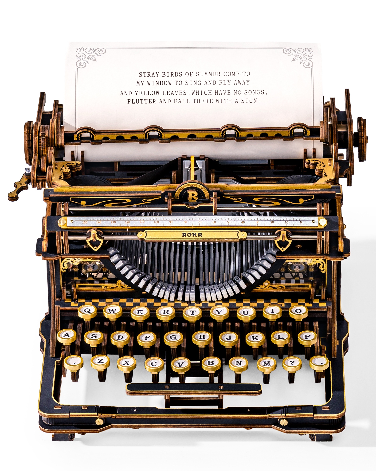 ROKR 3D Wooden Typewriter Puzz - Model Kit History avaliação e preço