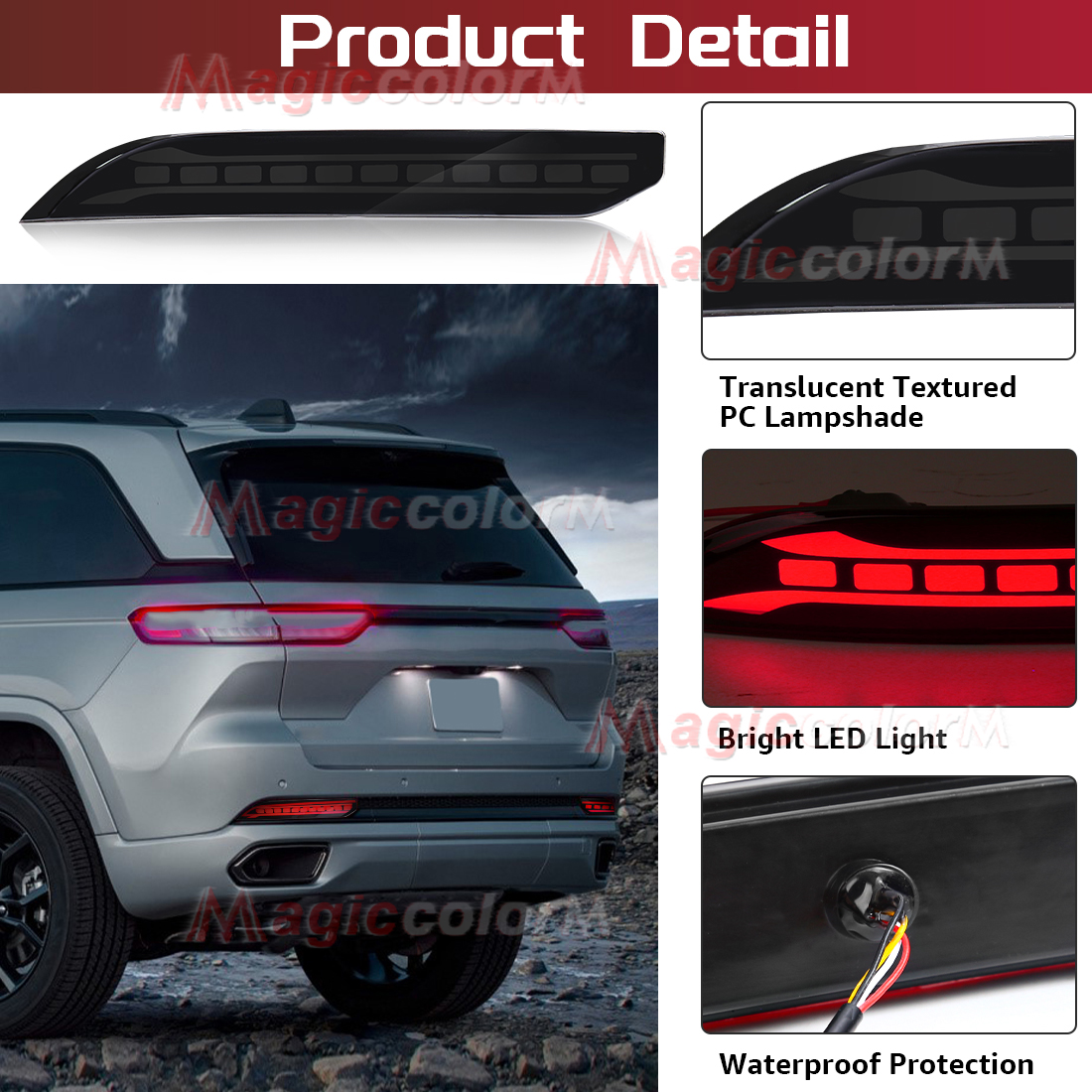 LED Tail Rear Bumper Reflector - Model Kit Jeep avaliação e preço