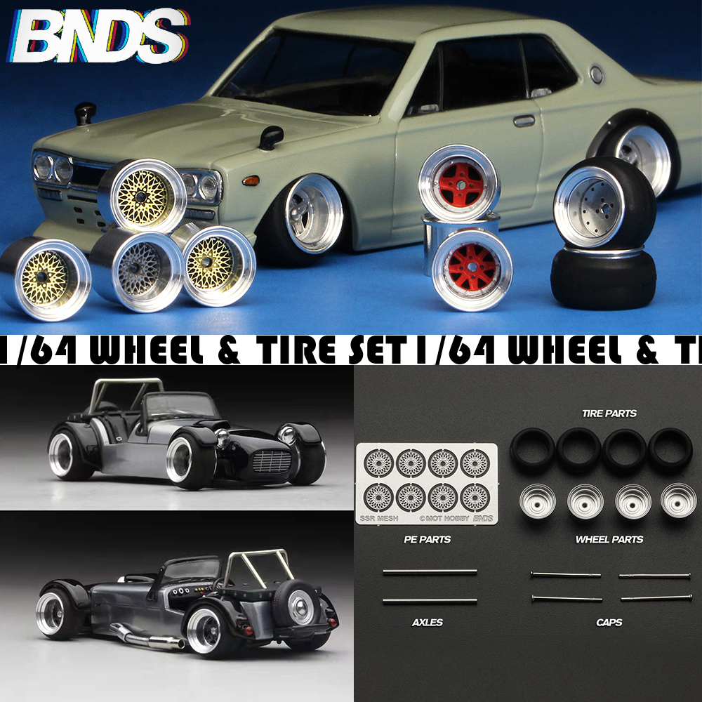 BNDS 1/64 Metal Wheel Hubs Rub - Model Kit Jdm avaliação e preço