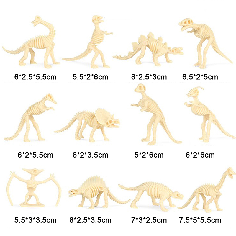 New 12pcs Dinosaur Toys Fossil - Model Kit Dinosaur Bandai avaliação e preço