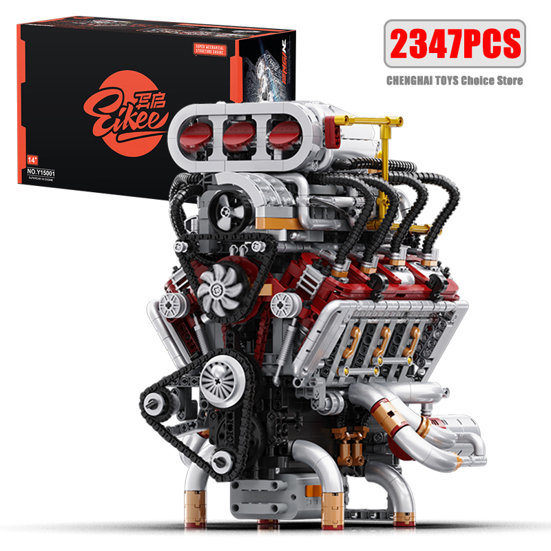 Y15001 Supercar V8 engine Mode - Model Kit Engine V8 avaliação e preço