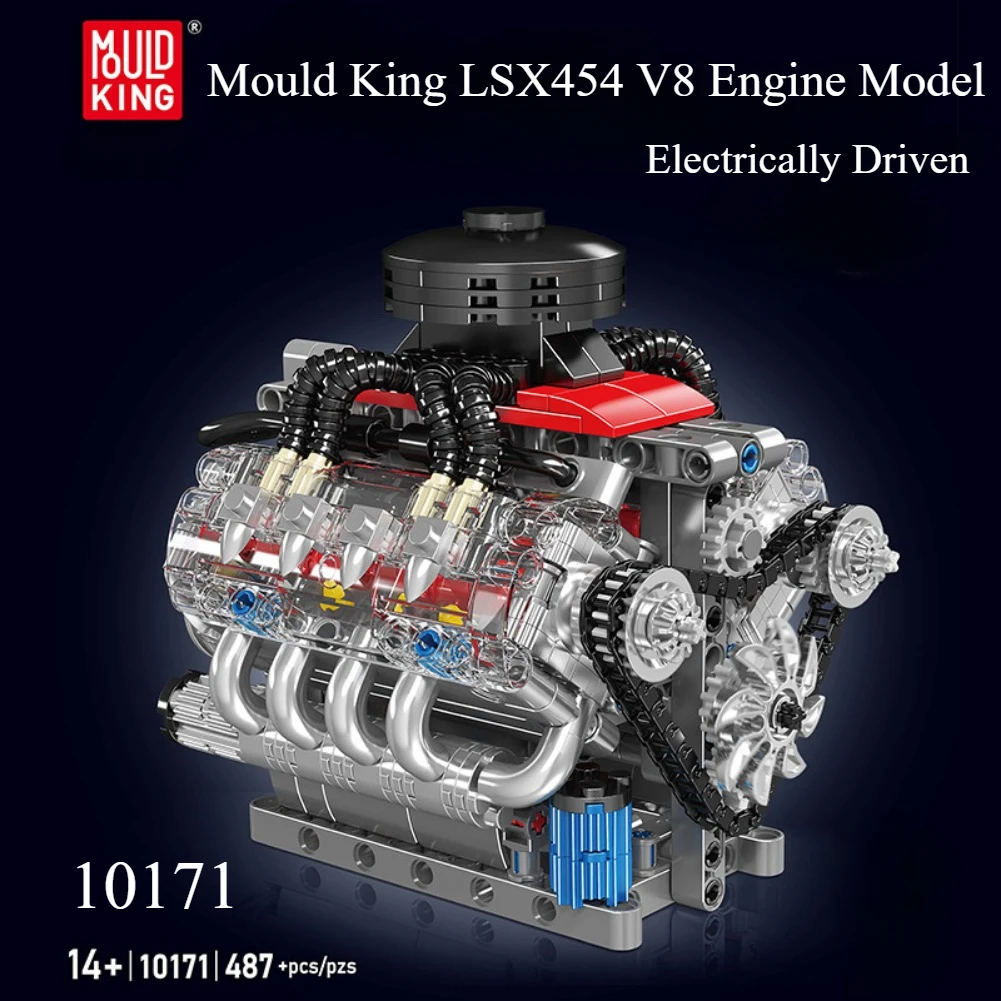 Mould King 10171 LSX454 V8 Eng - Model Kit Engine V8 avaliação e preço
