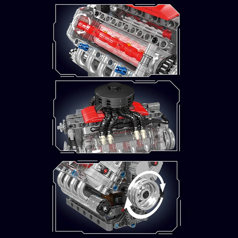 Mould King 10171 LSX454 V8 Eng - Model Kit Engine V8 avaliação e preço